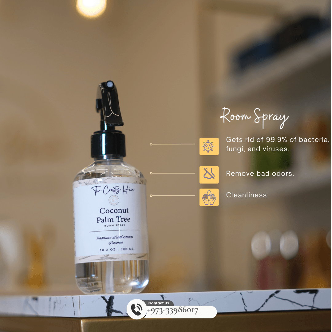 ROOM SPRAY: Coconut - Crafty Hive- Perfumes & Skincare