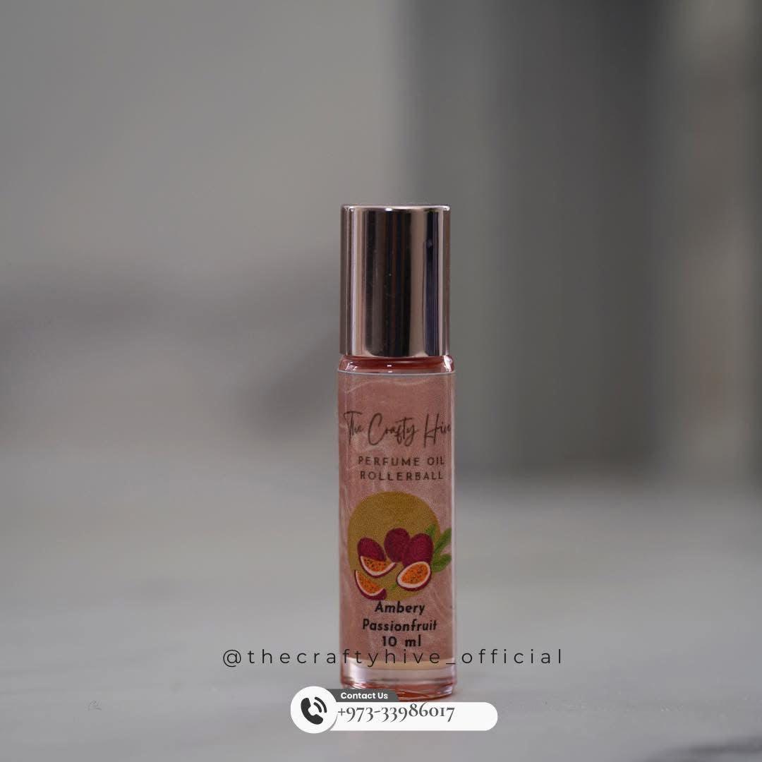 PERFUME OIL ROLLERBAL: Amber & Passionfruit - Crafty Hive- Perfumes & Skincare