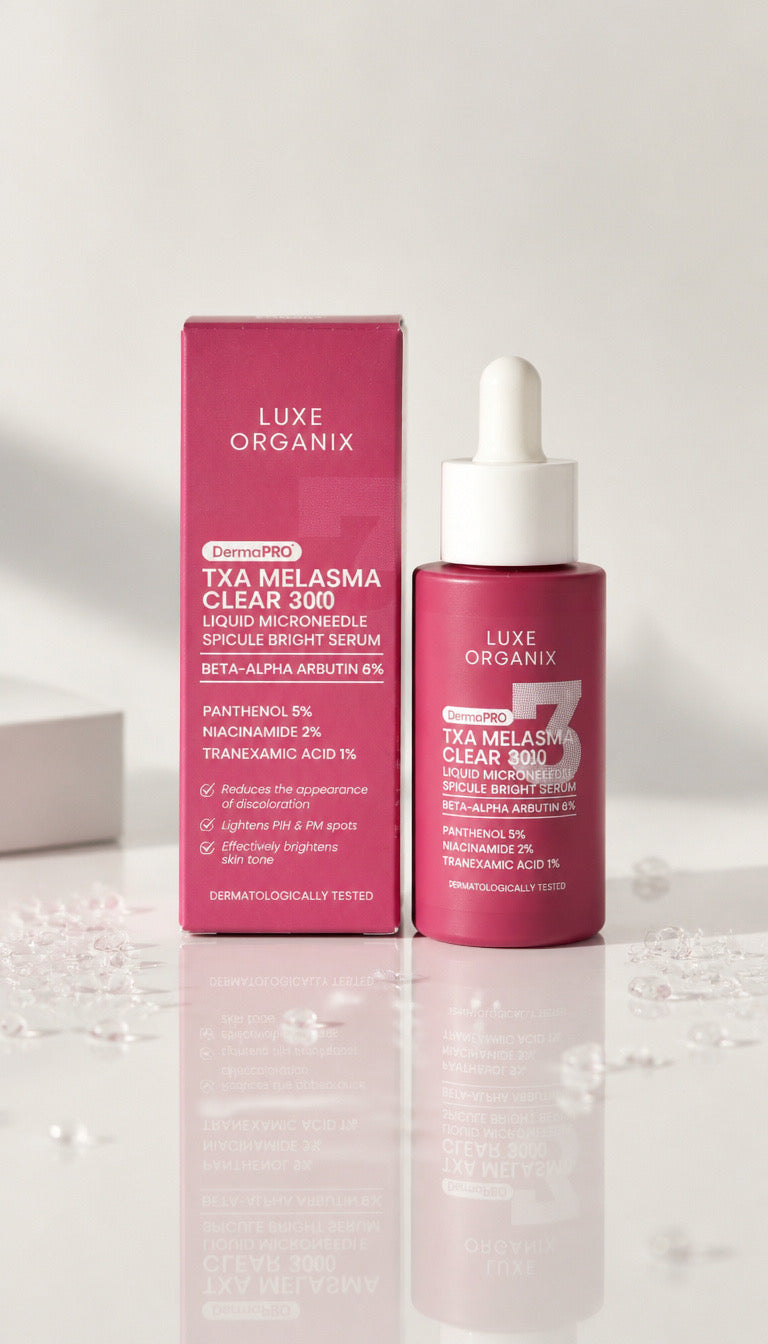 LUXE ORGANIX: Derma PRO TXA Melasma Clear 300 Liquid Microneedle Spicule Bright Serum
