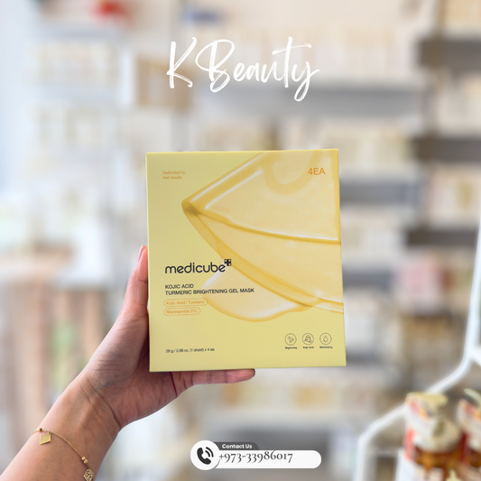 MEDICUBE: Kojic Acid Turmeric Brightening Gel Mask Set- Box of 4 sheets