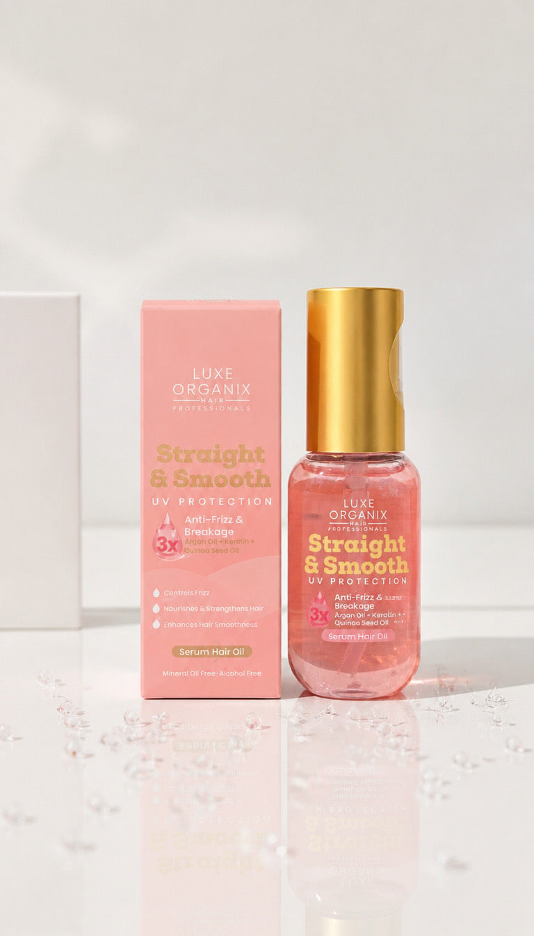 LUXE ORGANIX:Hair Professionals Straight & Smooth UV Protection Serum Hair Oil