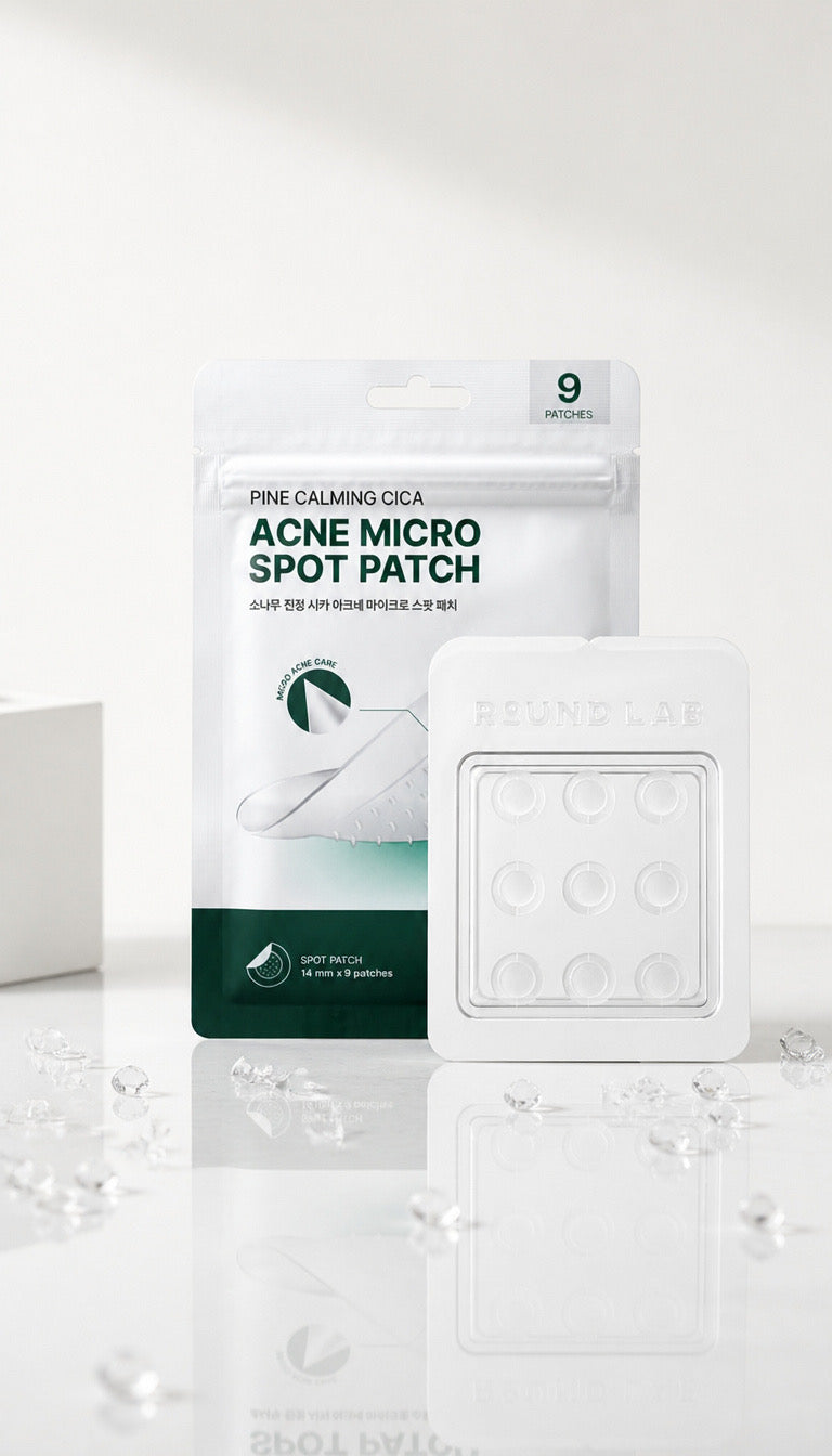 ROUND LAB: Pine Calming Cica Acne Micro Spot Patch – 9 Pieces