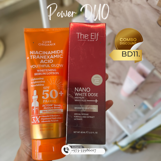 BODYCARE COMBO: The Elf Booster Serum + Luxe Organix Niacinamide + Trexamic Lotion