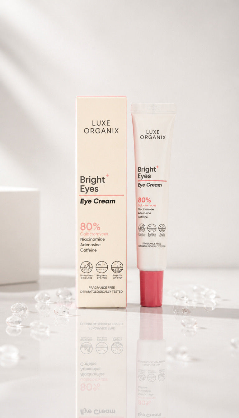 LUXE ORGANIX: Bright Eyes Eye Cream 80% Galactomyces