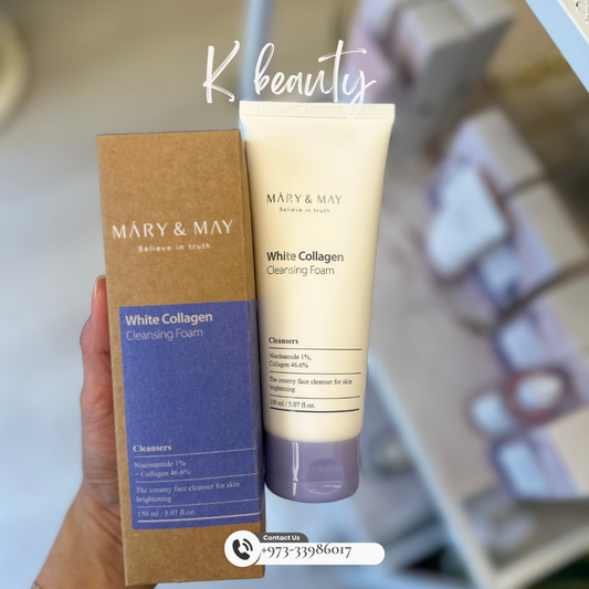 MARY AND MAY: White Collagen Cleansing Foam