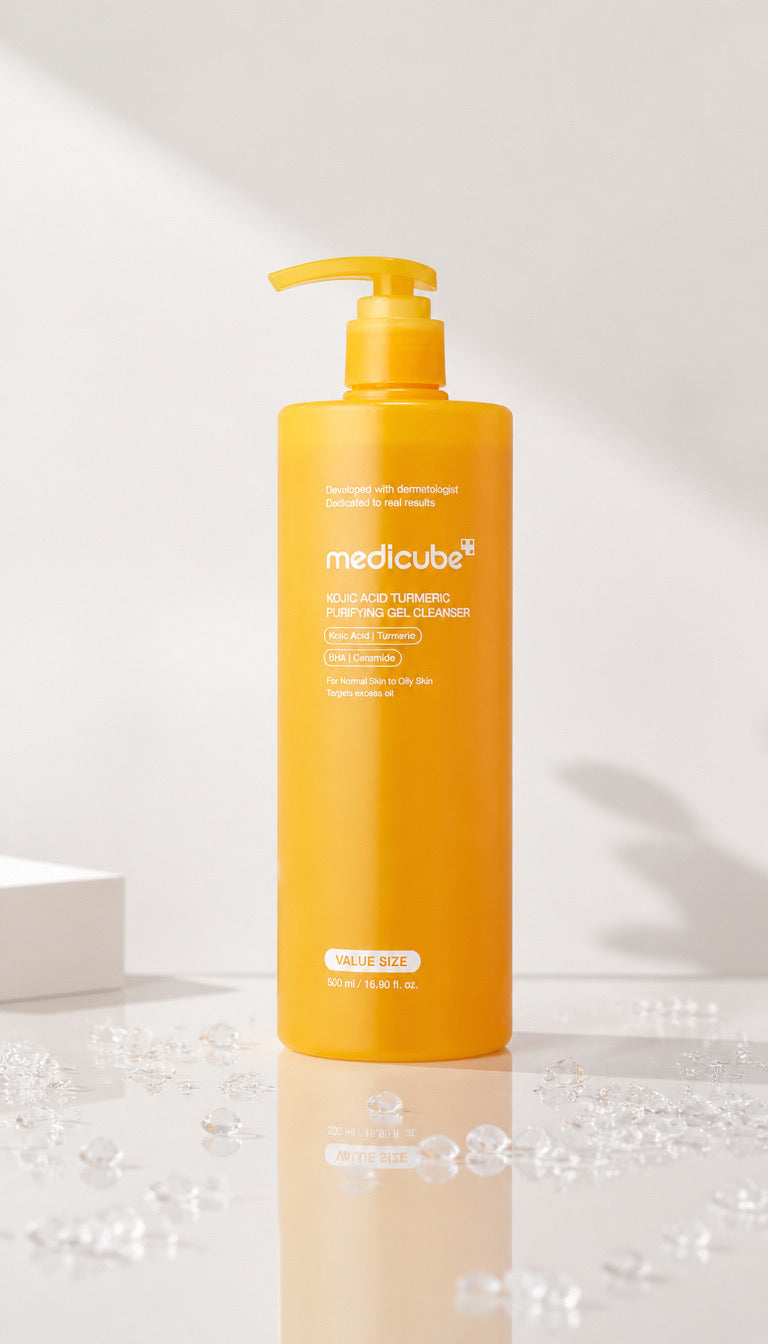 MEDICUBE: Kojic Acid Turmeric Purifying Gel Cleanser 500ml