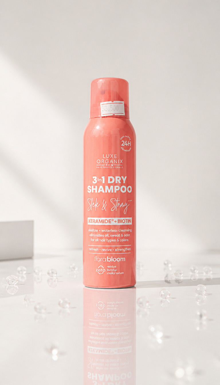 LUXE ORGANIX: Hair Professionals 3-in-1 Dry Shampoo (Sleek & Straight / Flora Bloom variant)