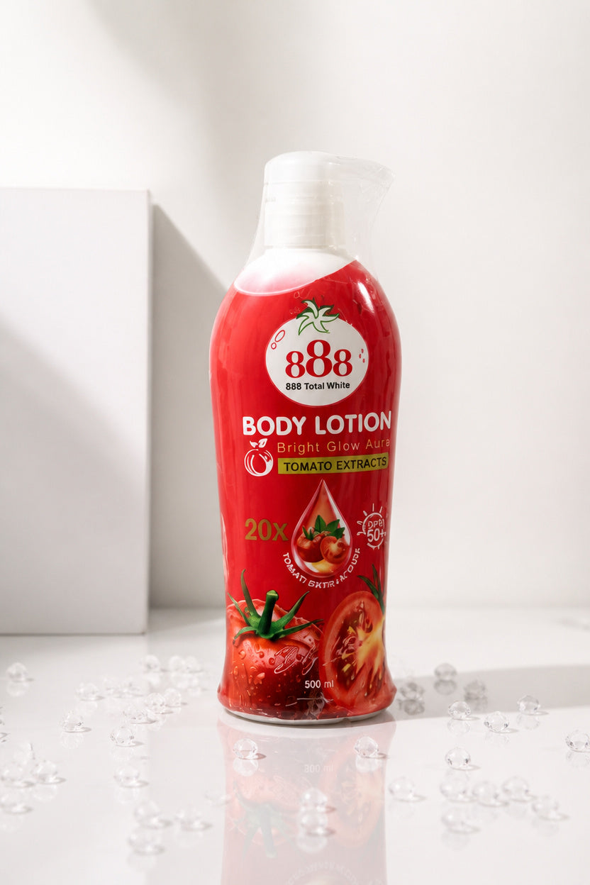 888: Total White Bright Glow Aura Tomato Extracts Body Lotion 500ML