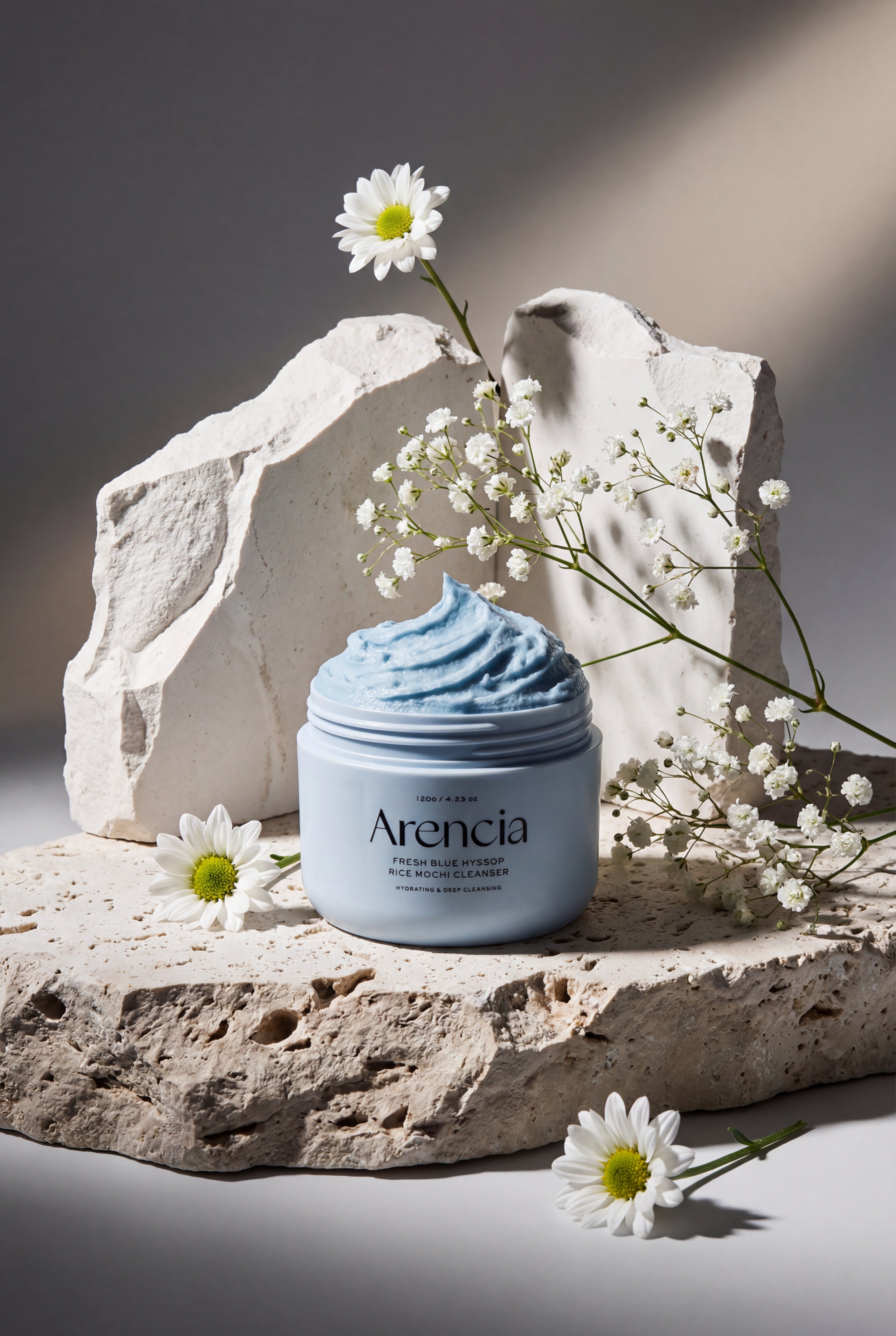 ARENCIA: Fresh Blue Hyssop Rice Mochi Cleanser, 120g (4.23 oz)