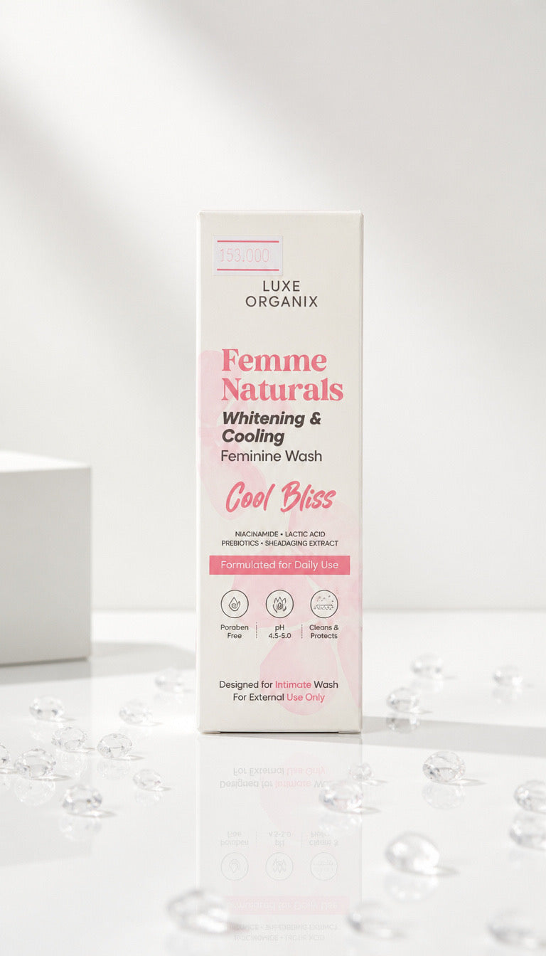 LUXE ORGANIX: Femme Naturals Whitening & Cooling Feminine Wash in Cool Bliss