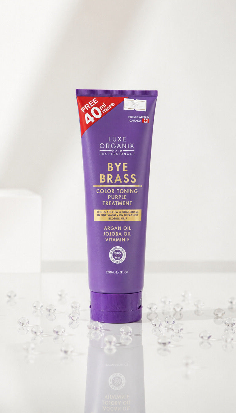LUXE ORGANIX: Bye Brass Color Toning Purple Treatment