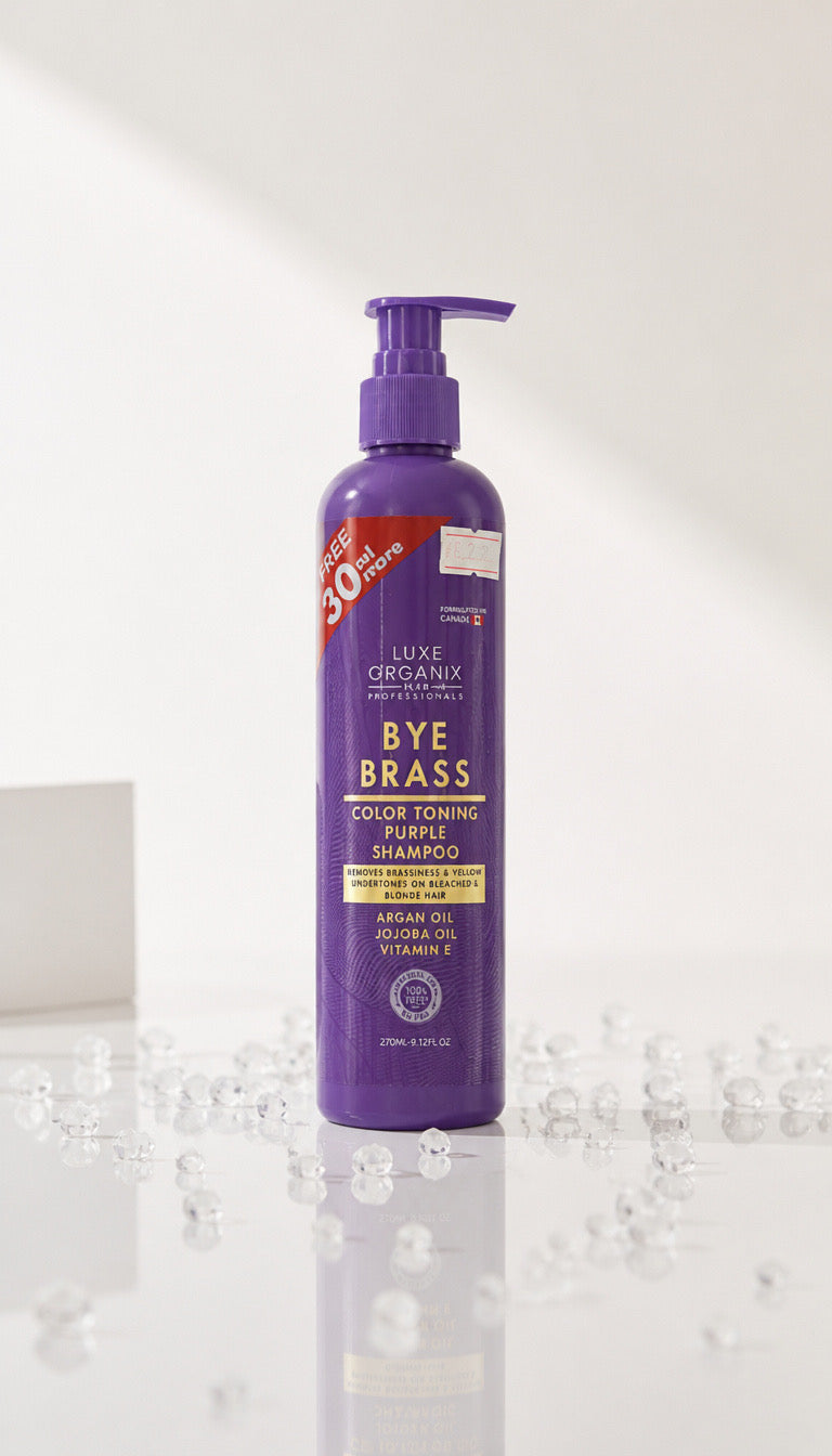 LUXE ORGANIX: Bye Brass Color Toning Purple Shampoo (270ml)