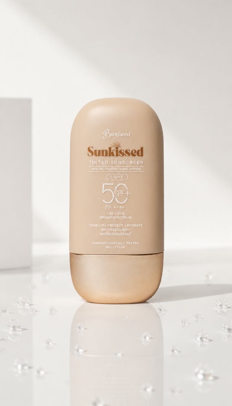 BAREFACED: Sunkissed Tinted Sunscreen (Light shade) 50G