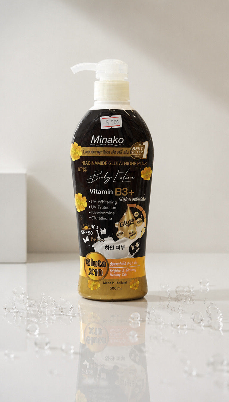 MINAKO: Niacinamide Glutathione Body Lotion – 500ml