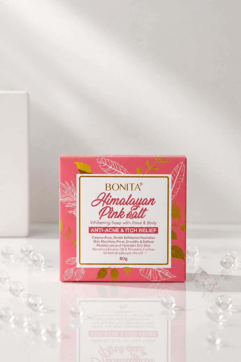 BONITA HIMALAYAN: Pink Salt Exfoliating Soap Bar 80G