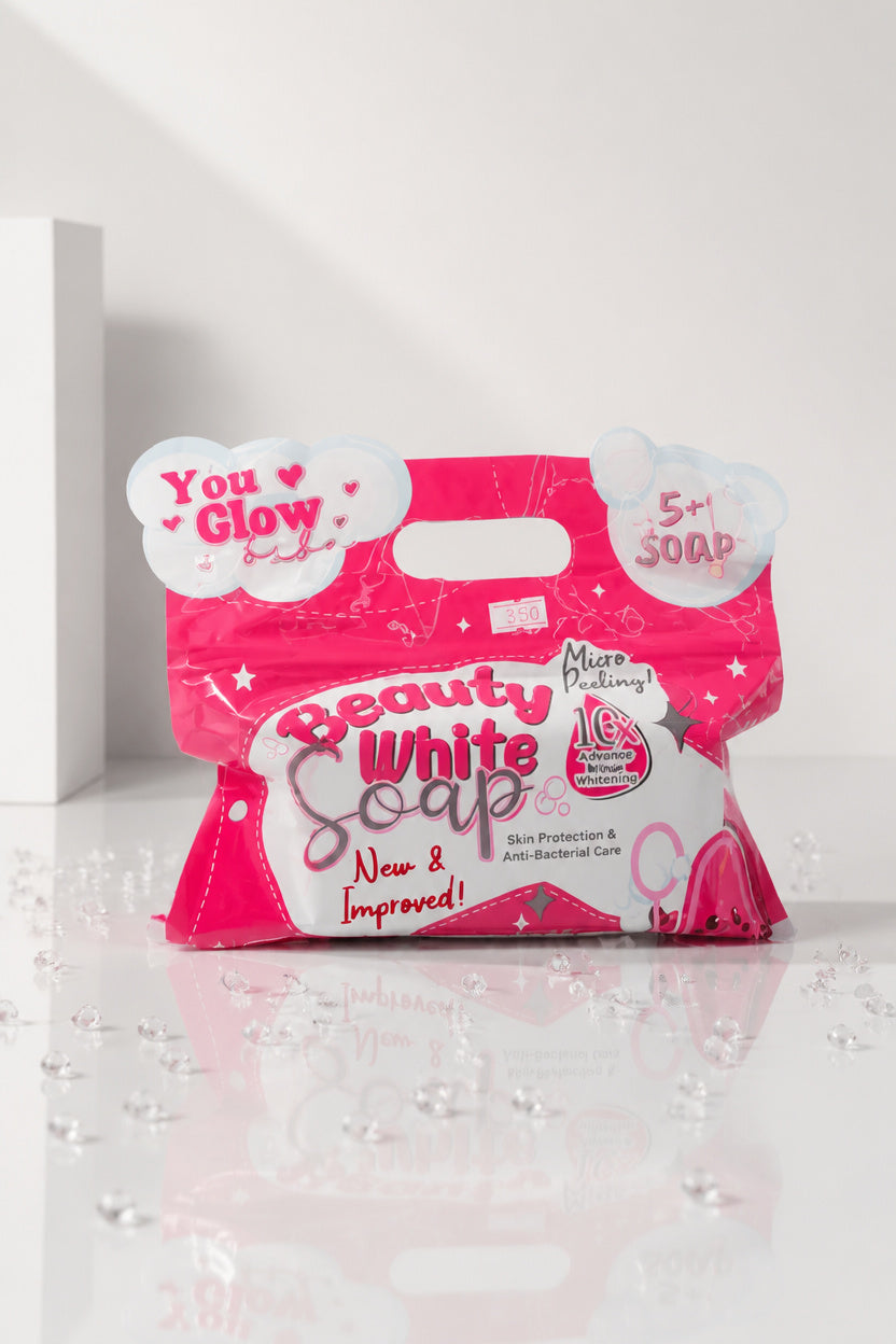 YOU GLOW: Babe Beauty White Soap (New & Improved 5+1 value pack containing 6 bars of 70g each)
